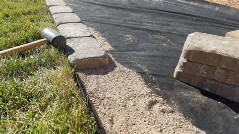 installing  paver edge  homemade home paver edging concrete