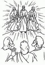 Transfiguration Coloring Clipart Kids Jesus Sunday Catholic Pages Crafts Cliparts Michael St Clip School Bible Christian La Trasfigurazione Colouring Sheets sketch template