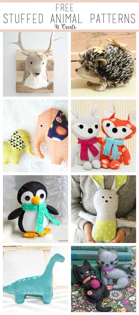 printable easy stuffed animal patterns printable world holiday