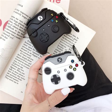 game pad style airpods pro case game console handle protective cover silicone airpods  case