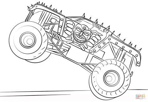 dibujo de maximum destruction monster truck  colorear dibujos