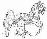 Horses Caballos Kutsche Cavalo Colorir Desenhos Pferde Malvorlagen Gratis Tack Selvagem Engel Besuchen Getcolorings Carosel Pohlmann sketch template