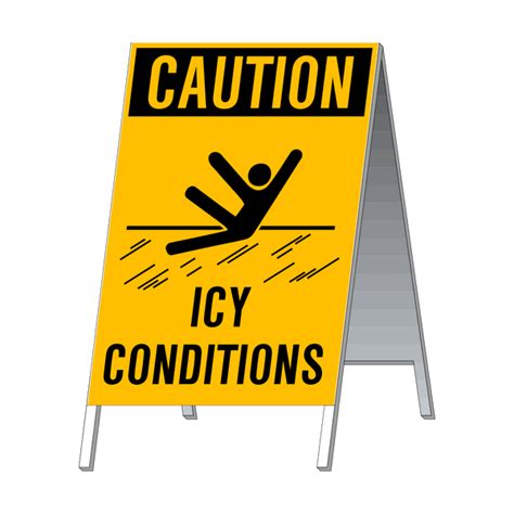 caution icy conditions  xn     western safety sign