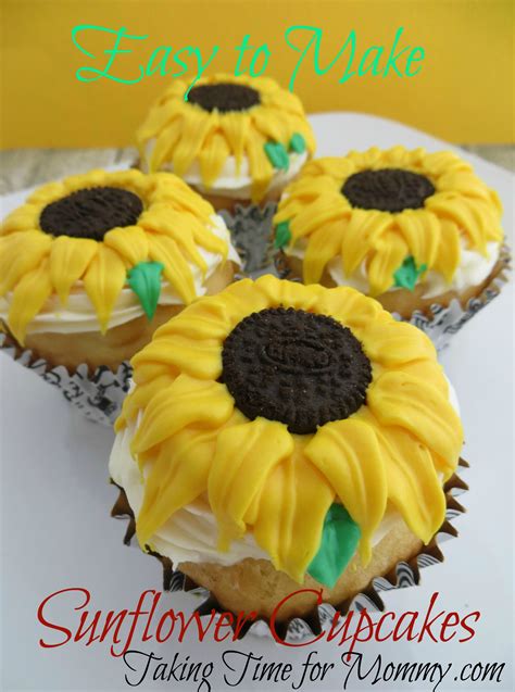easy   sunflower cupcakes