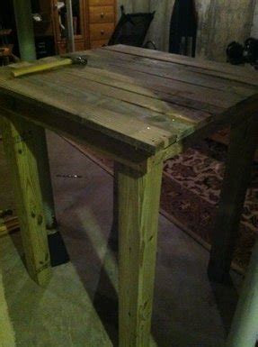 outdoor bar height table foter