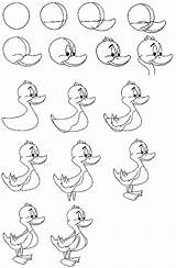 Draw Learn Lessons Step Drawing Duck Simple Critters Cartoon Go Starting Letter Animal sketch template