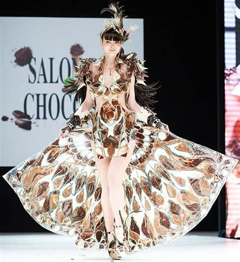 mouth watering fashion show  chocolate dresses