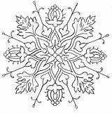 Medallion Bordar Patrones Bordados Desenler Flowery Snowflake Paylaş Stitching sketch template