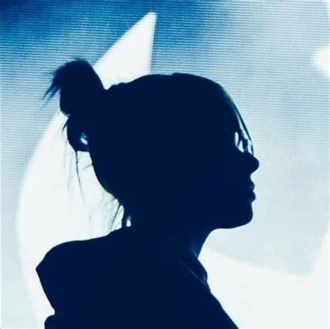 silhouette   woman   hair   bun   blue  white background