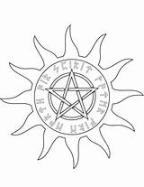 Coloring Pentagram Elements Wiccan Wicca Five Printable Pages Drawing Categories Getdrawings sketch template