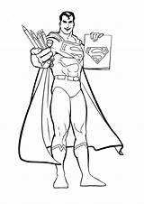 Superman Superheroes sketch template