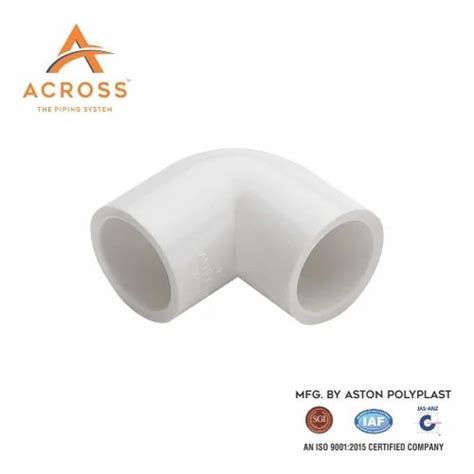 aston polyplast 90 degree upvc elbow for structure pipe at rs 8 45