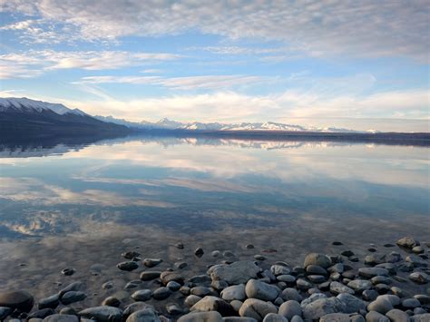 sky  reflected    water   lakes shore