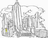 Skyline Coloring York Pages City Getdrawings Divyajanani sketch template