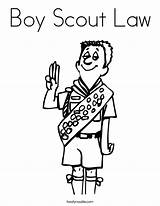 Scout Coloring Law Pages Boy Scouts Cub America People Printable Book Across Read Twistynoodle Salute Clip Noodle Twisty Colouring Cubs sketch template