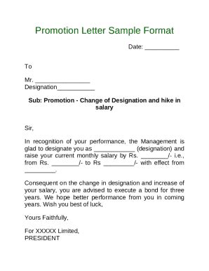 write  promotion letter   employee  sample temletter