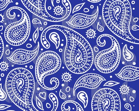 blue paisley bandana pattern svg files  cricut cut file etsy