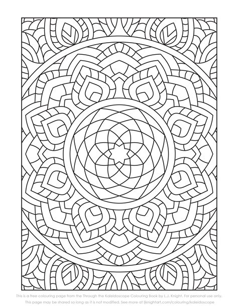 kaleidoscope coloring pages  adults