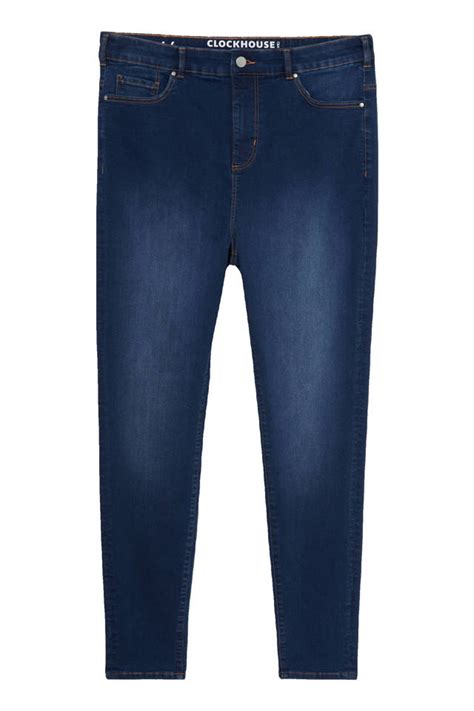 ca xl clockhouse high waist super skinny jeans donkerblauw wehkamp