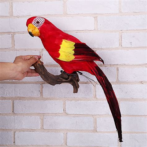 simulation fake artificial parrot feather bird cm budgie home garden