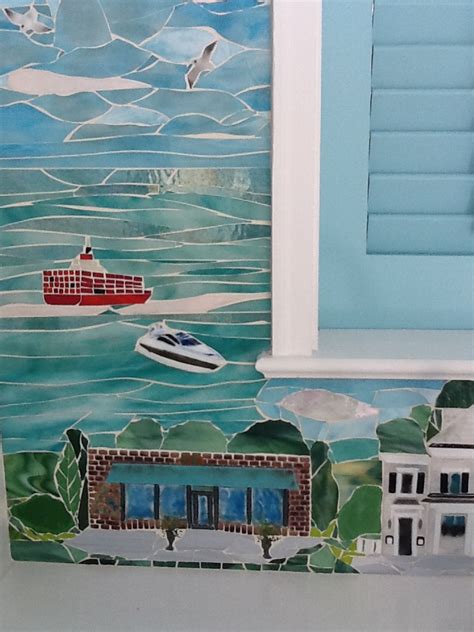 Mosaic And Fused Glass Mural Charleston Scene Designer