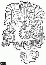 Pintar Escultura Maya Zapotec sketch template