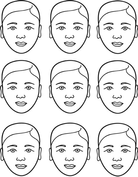 face printable template