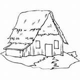 Coloring Straw Cottage Pages Old Getdrawings Getcolorings sketch template
