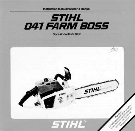 stihl  farm boss instruction manual