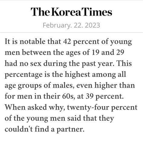 On Twitter Rt Incelsco 42 Of 19 29 Year Old Men In South Korea