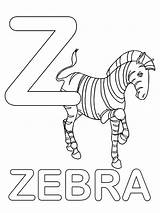 Printable Kids Versions Zebra Abc Kindergarten sketch template