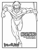 Nightwing Drawing Comic Coloring Drawittoo Tutorial Version Classic Draw Too Getdrawings sketch template