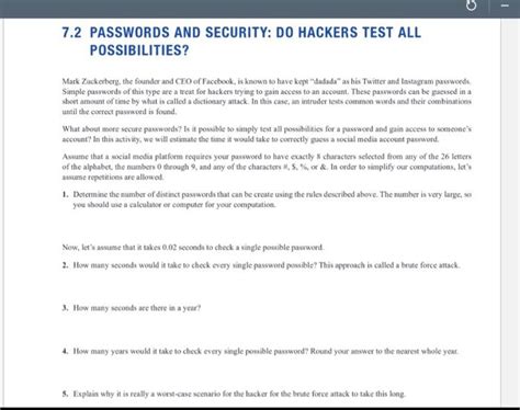 Solved C 7 2 Passwords And Security Do Hackers Test All