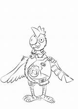 Chicken Robot Coloring Pages Riley Added Ready Action Some Popular Coloringhome sketch template
