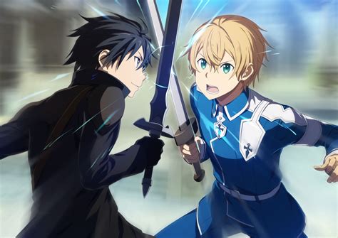 image eugeo and kirito sparring limited alicization