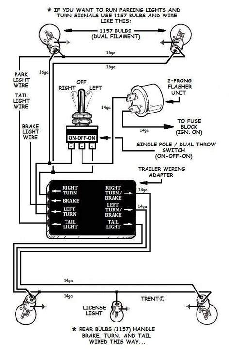 turn signal wiring  motorcycle wiring automotive electrical trailer wiring diagram