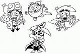 Fairly Padrinos Wanda Cosmo Magicos Poof Fantagenitori Magiques Oddparents Timmy Parrains Odd Padrinhos Colorat Obey Parrain Mágicos Morningkids Colorier sketch template
