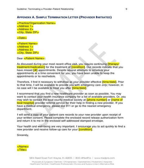 therapy termination letter template