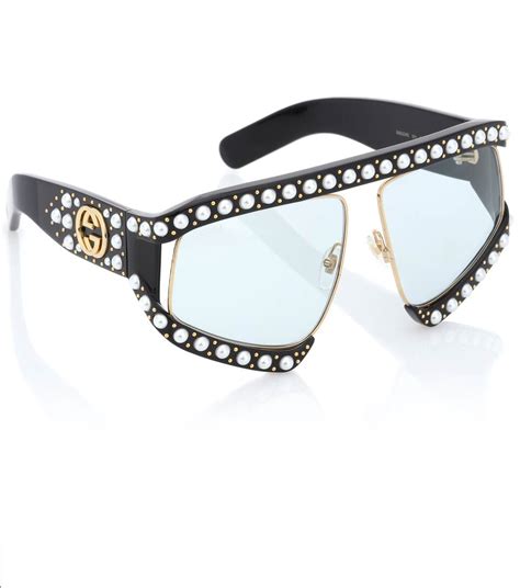 faux pearl embellished sunglasses gucci mytheresa