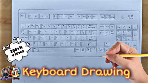 keyboard drawing   draw computer keyboard drawing youtube