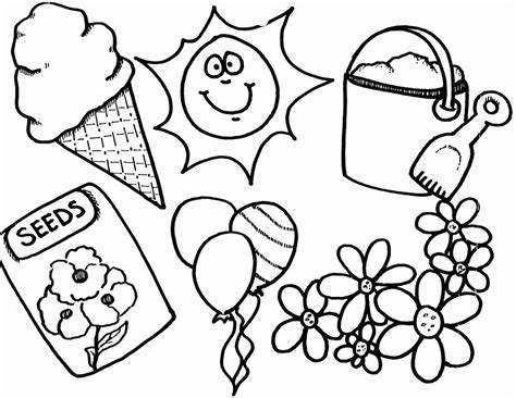 summer coloring pages  preschool   summer coloring