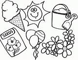 Coloring Pages Summer Spring Preschool Library Clipart sketch template