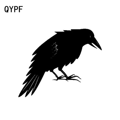 qypf cmcm cartoon fun crow vinyl car styling car sticker decal black silver decor