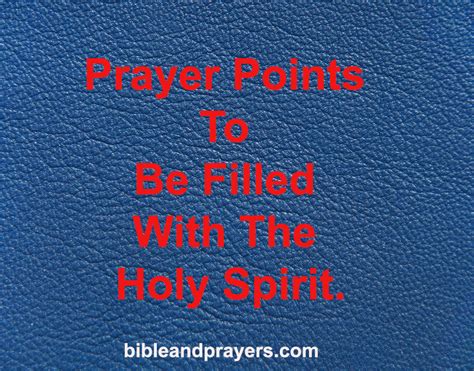prayer points   filled   holy spirit bibleandprayerscom