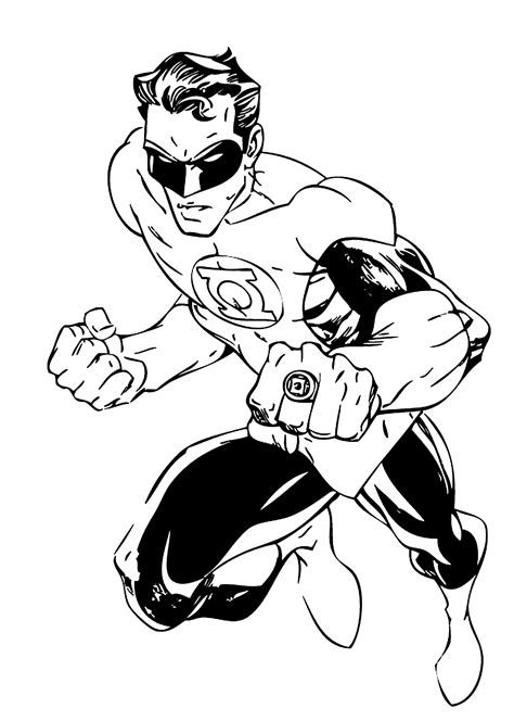 green lantern coloring pages    print
