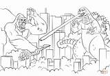 Coloring Kong Pages Printable Godzilla King Vs sketch template