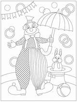 Circus Pagliaccio Clown Disegno Circo Stampabile Sveglio Libro Pagina Mignon Imprimable Noire Bébé Cirque Enfants Foglio Bam Illustrations sketch template