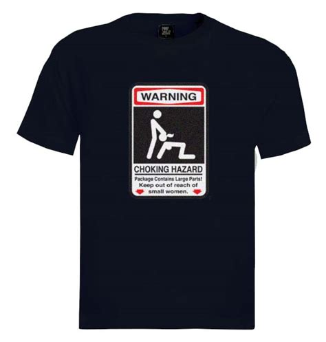 Warning Choking Hazard Offensive T Shirt Rude Black Ebay