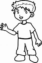 Hello Coloring Kids Pages Wecoloringpage Boy Cartoon Printable Cute Body Choose Board sketch template