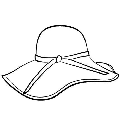 floppy hat coloring page hat drawing hat template sun hat drawing